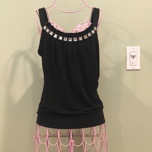 Michael by Michael Kors black embellished tank top